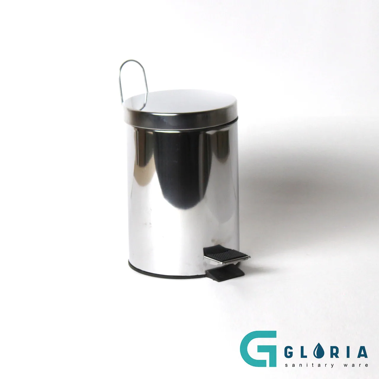 Ведро для мусора Gloria GL003 8 л, хром - Фото 5