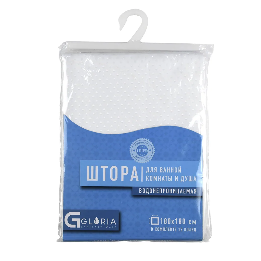 Шторка для ванной Gloria GL278W, белый